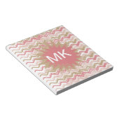 Coral Spice Scribble ZigZag Zickzack Muster Notizblock (angewinkelt)