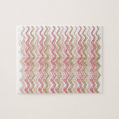 Coral Spice Scribble ZigZag Zickzack Muster Puzzle (Horizontal)
