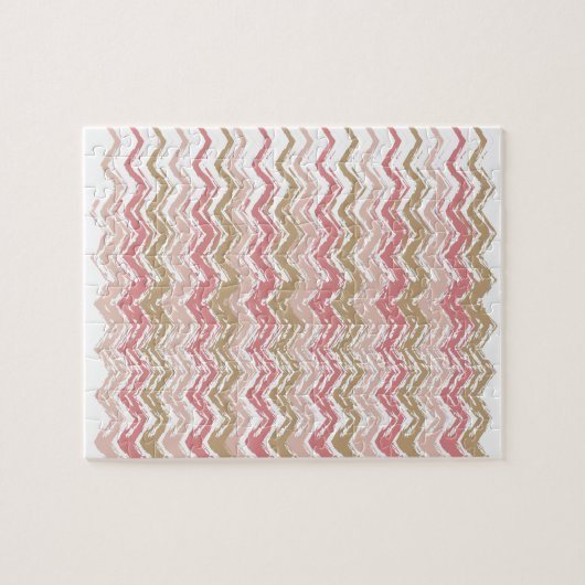 Coral Spice Scribble ZigZag Zickzack Muster Puzzle (Horizontal)