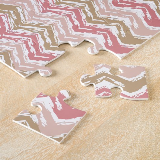 Coral Spice Scribble ZigZag Zickzack Muster Puzzle (Seite)