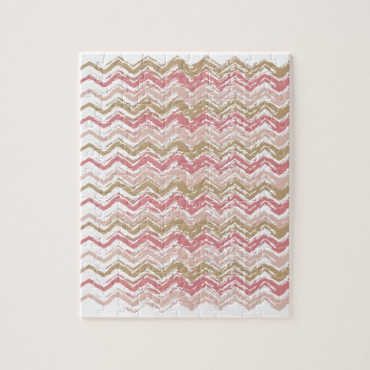 Coral Spice Scribble ZigZag Zickzack Muster Puzzle (Vertikal)