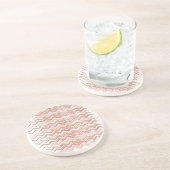 Coral Spice Scribble ZigZag Zickzack Muster Untersetzer (Seite)