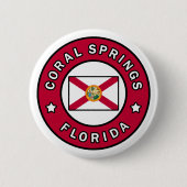 Coral Springs Florida Button (Vorderseite)