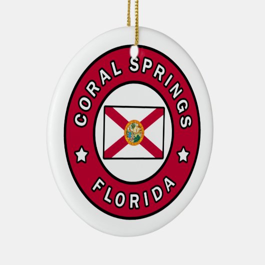 Coral Springs Florida Keramik Ornament (Rechts)