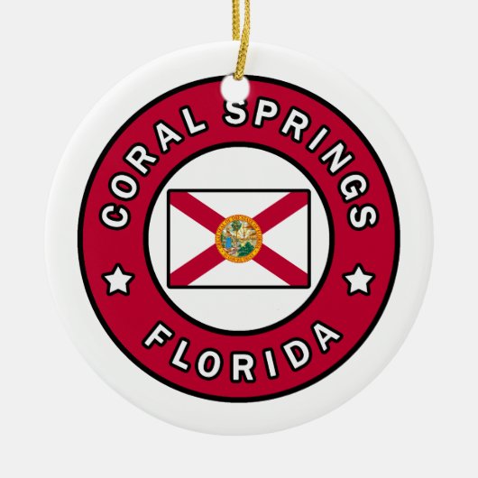 Coral Springs Florida Keramik Ornament (Vorne)
