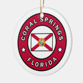 Coral Springs Florida Keramik Ornament (Links)