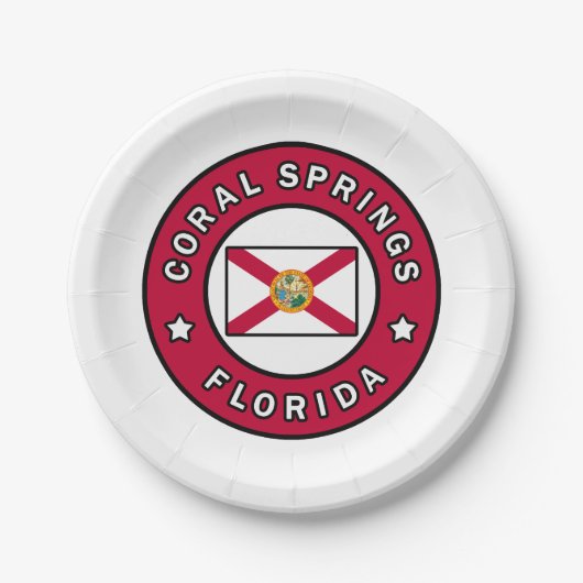 Coral Springs Florida Pappteller (Vorderseite)
