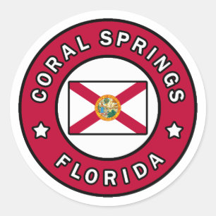 Coral Springs Florida Runder Aufkleber