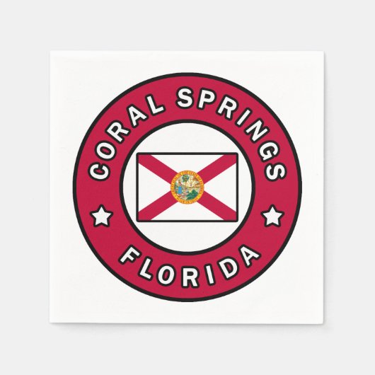 Coral Springs Florida Serviette (Vorderseite)