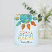 Coral Springs Florida Sunshine Postkarte (Stehend Vorderseite)