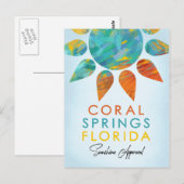 Coral Springs Florida Sunshine Postkarte (Vorne/Hinten)