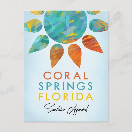 Coral Springs Florida Sunshine Postkarte (Vorderseite)