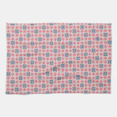 Coral Star Bloom - geometrische Fliese Geschirrtuch (Horizontal)