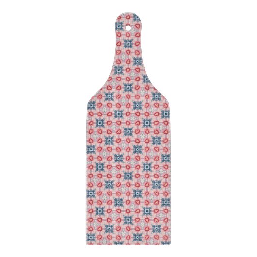 Coral Star Bloom - geometrische Fliese Schneidebrett (Vorderseite)