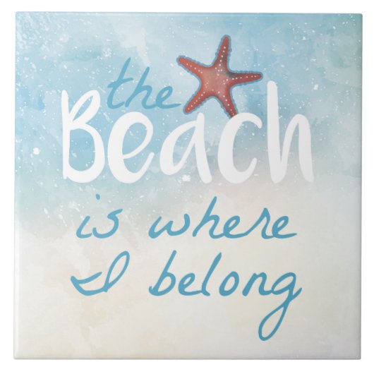 Coral Starfish am Strand ist, wo ich gehört Fliese (Vorderseite)