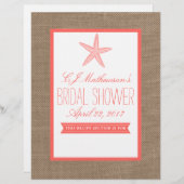 Coral Starfish Beach Brautparty Rezept Division (Vorne/Hinten)