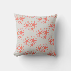 Coral Starfish Beach Pattern Pillow Kissen