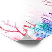 Coral Starfish, Hochzeit am Strand Poster (Ecke)