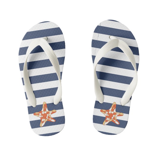 Coral Starfish ⎢ Kids Flip Flops Kinderbadesandalen (Fußbett)