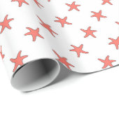 Coral Starfish Muster Geschenkpapier (Rolleneckpunkt)