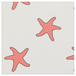 Coral Starfish Muster Stoff