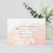 Coral Starfish Oceanic Wedding RSVP Karte (Stehend Vorderseite)