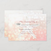 Coral Starfish Oceanic Wedding RSVP Karte (Vorne/Hinten)