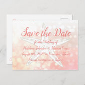 Coral Starfish Personalisiert Save the Date Postka Postkarte (Vorne/Hinten)
