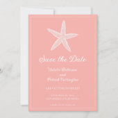 Coral Starfish Save the Date einladen Einladung (Vorderseite)