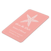Coral Starfish Save the Date Magnet (Linke Seite)