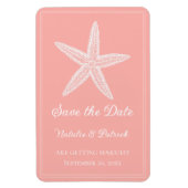 Coral Starfish Save the Date Magnet (Vertikal)