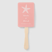 Coral Starfish Wedding Hand Fans Fächer (Vorderseite)