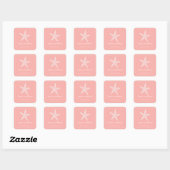 Coral Starfish Wedding Stickers (Blatt)