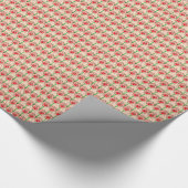 Coral Stiefmütterchen - Retro-Tapete-Muster Geschenkpapier (Ecke)