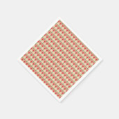 Coral Stiefmütterchen - Retro-Tapete-Muster Serviette (Ecke)