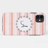 Coral Stripe "Monogram" iPhone Gehäuse Case-Mate iPhone Hülle (Rückseite (Horizontal))