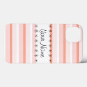 Coral Stripe "Name" iPad Fall Case-Mate iPhone Hülle (Rückseite (Horizontal))