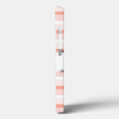 Coral Stripe "Name" iPad Fall Case-Mate iPhone Hülle (Rückseite / Links)