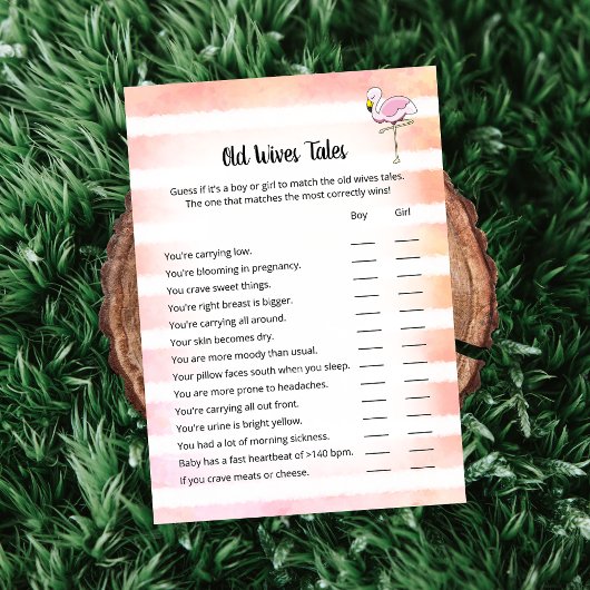 Coral Striped Flamingo Alte Ehefrauen Alte Male Du Einladung