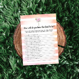 Coral Striped Flamingo, der Vater das beste Spiel Einladung