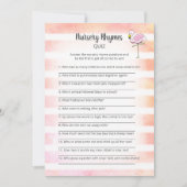 Coral Striped Flamingo Kinderzimmer Rhymes Duschka Einladung (Vorderseite)