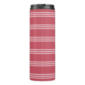 Coral Stripes Custom Monogram Tumbler Thermosbecher (Rückseite)