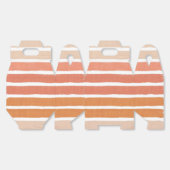 Coral Stripes Orange Streifen Geschenkschachtel (Ungeklappt)