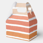 Coral Stripes Orange Streifen Geschenkschachtel (Rückseite)