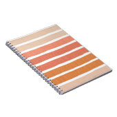Coral Stripes Orange Streifen Notizblock (Rechte Seite)