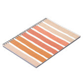 Coral Stripes Orange Streifen Notizblock (Linke Seite)