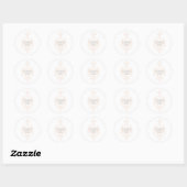 Coral Subtle Damask Danke Stickers (Blatt)