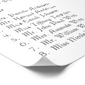 Coral Swan Lovebird Damask Seekarte Poster (Ecke)