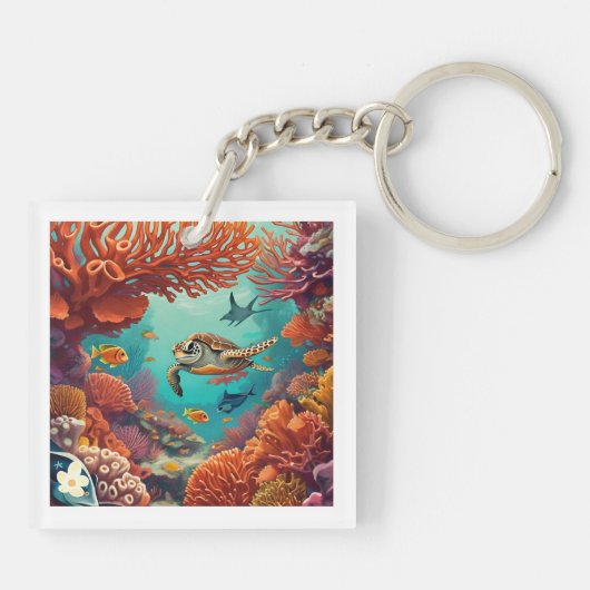 "Coral Symphony" Schlüsselanhänger (Rückseite)