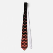 Coral Techno Dots Modern Black Krawatte (Vorderseite)
